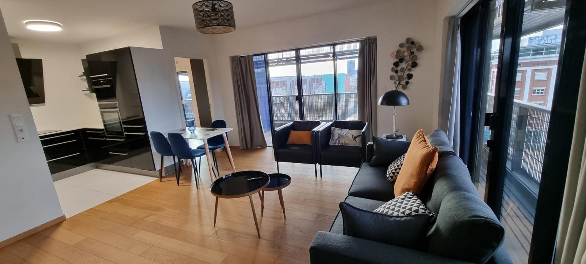 Bel Appartement Contemporain Avec Terrasse Climatisation Et Parking Payant En Option Štrasburk Exteriér fotografie